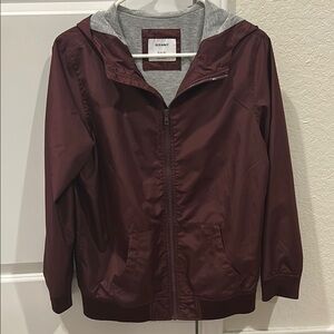 Old Navy Kids Maroon Jacket with Gray Hood